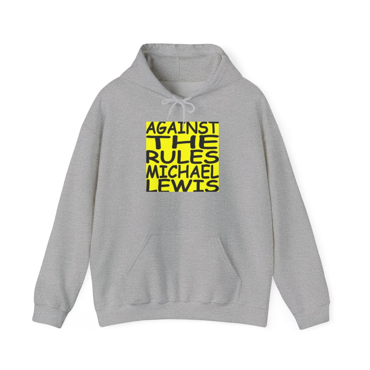 Against The Rules Michael Lewis Hoodie | Yellow Block Text Pullover | Against The Rules Podcast - Official hoodies merchandise