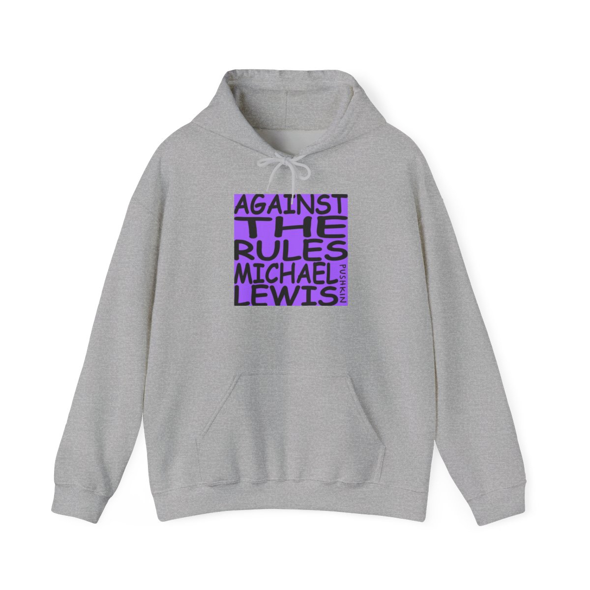 Against the Rules Michael Lewis Hoodie | Text Block Graphic Hoodie | Against The Rules Podcast - alternate angle 3, merchandise