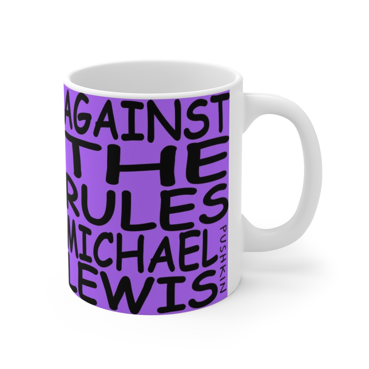 Agnostic to Trump Mug | Political Statement, Purple Typography | Against The Rules Podcast